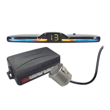 Imagem de Sensor de Estacionamento Traseiro RS308BR para Veículos com 4 Sensores e Display Identificador de Aproximação Preto