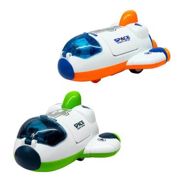 Imagem de Nave Espacial de Brinquedo ZX22 com Mecanismo de Fricção e Astronauta para Estimular Criatividade DM Toys