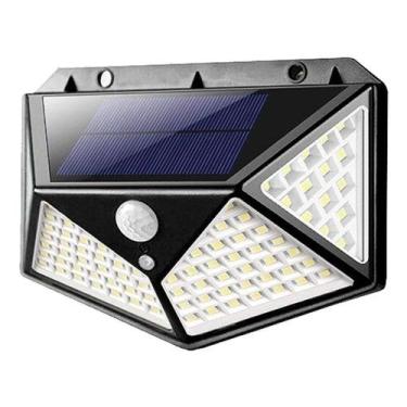 Imagem de Luminaria Solar Parede 100 Led Sensor Presença 3 Funçoes - OUTRAS MARC