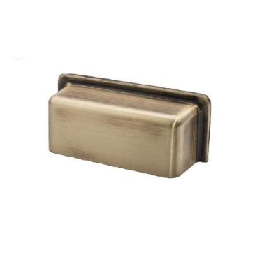 Imagem de Puxador Concha Quadrado 1792 Eden Ouro Velho Escovado 96mm - Torralba