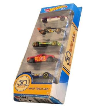 Imagem de PACK 5 Carrinhos Hot Wheels 50 ANOS TRACK STAR 1:64 1MAGNUS - FKT53