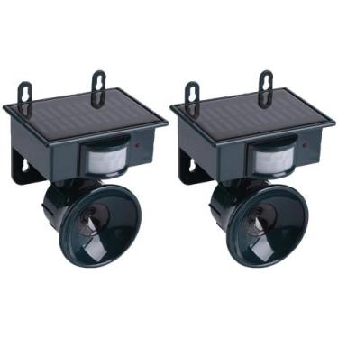 Imagem de Repelente Solar Ultrassonico Jardim Kit 2 Uni Afasta Pombo Aves Praga 