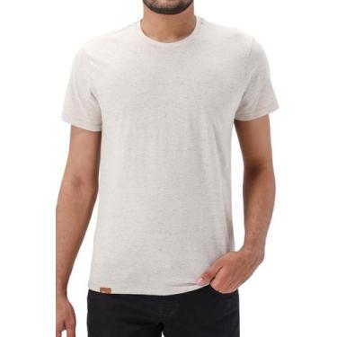 Imagem de Camiseta Ogochi Mc Casual Slim Visual Linho 1401, Bege, M