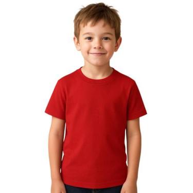 Imagem de Camiseta Infantil Menina E Menino Básica 100% Algodão Premium Confortá