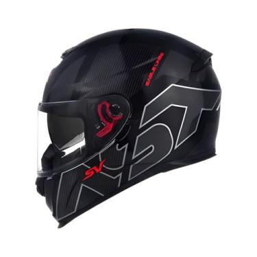 Imagem de Capacete Asx Eagle Sv Lines Preto Brilho Grafite Com Óculos Interno, 6