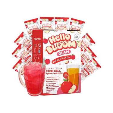 Imagem de Bebida em pó para chá gelado de maçã vermelha com extrato de células-t