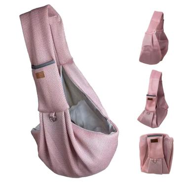 Imagem de Bolsa de Transporte Pet Sling Leva Pra Casa BSL3907 para Cães e Gatos Poliéster Rosa 1 Unidade