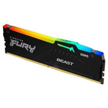 Imagem de Memória RAM Kingston Fury Beast DDR5 16GB 5200MHz RGB Preto