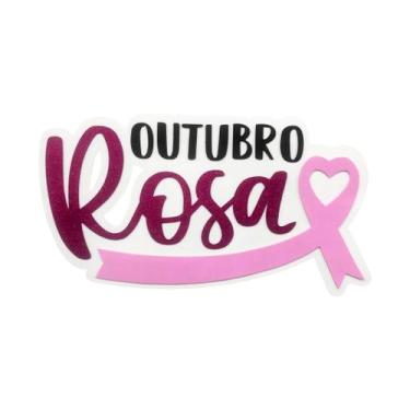 Imagem de Enfeite Painel Outubro Rosa Glitter 56x35cm - 01 unid - piffer