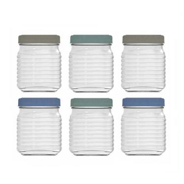 Imagem de Conjunto 6 Potes Porta Tempero Condimento Mantimento 500ml - Nadir Fig