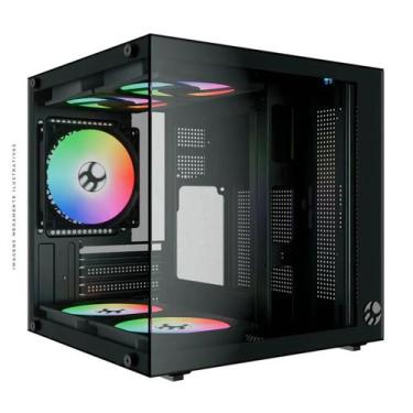 Imagem de Gabinete Gamer Bluecase LIFE PRO, Mini Tower, Lateral Vidro, mATX, Sem