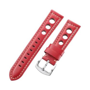 Imagem de Pulseira De Relógio Vintage Em Couro Legítimo 20mm 22mm 24mm Unissex F