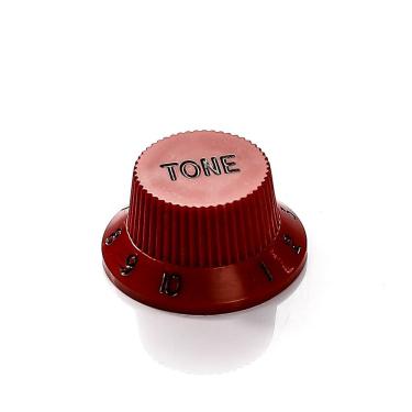 Imagem de Knob Spirit PSV-T-RED para Potenciômetros de Tonalidade com Indicação em Vermelho para Guitarra e Baixo 6 Unidades