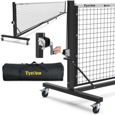 Imagem de Rede de Pickleball TYRSEN 6,7 m tamanho oficial com manivela