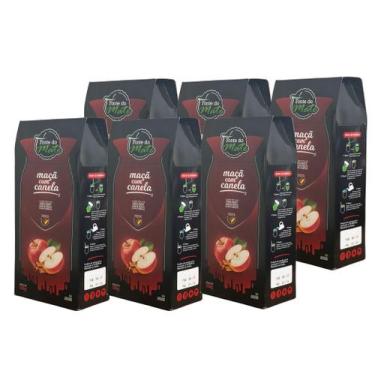 Imagem de 6 Erva Mate Chimarrão FONTE DO MATE MAÇA COM CANELA 500G