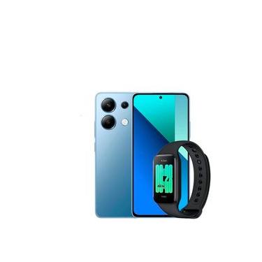 Imagem de Smartphone Xiaomi Redmi Note 13 Azul, 256GB, Tela 6.7”, 8GB RAM, Câmera Tripla Traseira, Android 13 e Processador Octa-Core com Pulseira Inteligente
