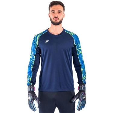 Imagem de Camisa de Goleiro Poker Defender Manga Longa Adulto, G, Marinho