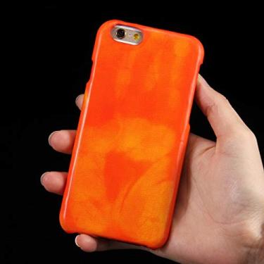 Imagem de LIYONG Capa de celular para iPhone 6 e 6s de 4,7 polegadas sensível ao calor capa protetora de silicone capa traseira bolsas (cor: amarelo)