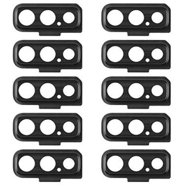Imagem de LIYONG Peças sobressalentes de reposição 10 peças de capa de lente de câmera para Galaxy A7 (2018) A750F/DS (preto) peças de reparo (cor: preta)
