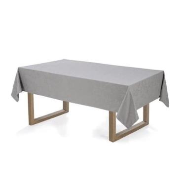 Imagem de Toalha De Mesa Retangular 12 Lugares 160X320 Veríssimo Cinza