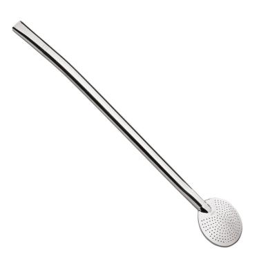 Imagem de Bomba Chimarrão Mate Tererê 25cm Aço Inox Lisa Sem Rosca - 602 Taumer
