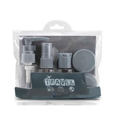 Imagem de Kit De Frascos Cosméticos Para Viagem 7 Peças Com Necessaire