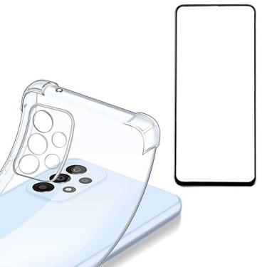Imagem de Kit Capa Anti Impactos + Película 3D Vidro Compatível com Samsung Galaxy A13 4G