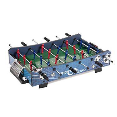Imagem de Mesa de pebolim Sport Squad FX40 de 101,6 cm para adultos e crianças – Mini jogo de futebol de mesa compacto – Futebol de mão recreativo portátil para sala de jogos e noite de jogos em família – Inclui 2 bolas de pebolim