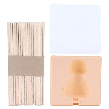 Imagem de Molde de sorvete DIY,fabricante de barras de gelo de silicone, suporte de bandeja de sorvete para crian?as com palitos de laranja para fazer sorvete, doces, biscoitos, bolos(snake), Molde de Sor