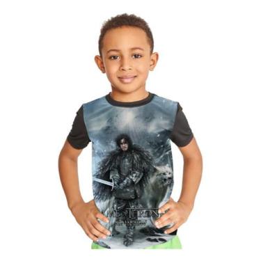 Imagem de Camiseta Infantil Game Of Thrones Jon Snow Ref:35 - Smoke