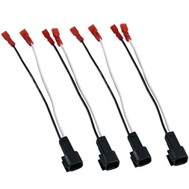 Imagem de HSTECH 72-5600 2 pares (pacote com 4) de cabos de fio para alto-falantes Ford Lincoln Mercury Mazda adaptador conector plugue