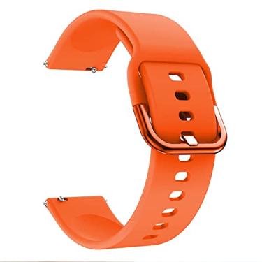 Imagem de GANYUU Alças de pulso para Polar Vantage M/M2 pulseira de relógio inteligente para Polar Grit X Pro pulseira de silicone 18 20 22mm pulseira (cor: laranja, tamanho: 22mm)