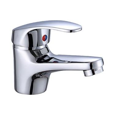 Imagem de Tingpai Tornei pa pia de banheiro com alça única em latão tornei pa lavatório de cozinha válvula de cerâmica água quente e fria tornei de água mista cromado polido com manguei