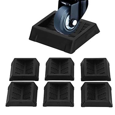 Imagem de 6 peças copos de móveis rolhas de cama copos de borracha com rodízio porta-copos, rolhas de cama para evitar deslizamento, rolha de roda de cama, para armário de cadeira de cama sofá armário pret