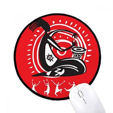 Imagem de DIYthinker Pandeiro Mexicano Dance Celebrate Mexico Mouse Pad Desktop Office Tapete Redondo para Computador