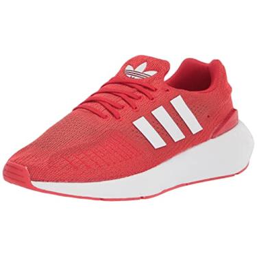 Imagem de adidas Swift Run 22 Tênis masculino, Vermelho vívido/branco/âmbar alterado, 44