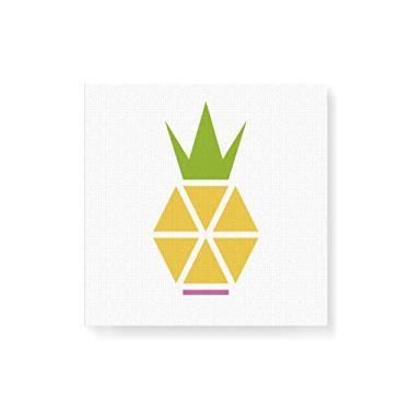 Imagem de Arte Maníacos Quadro Decorativo em Tela Canvas Abacaxi Geométrico Central - 50x50cm