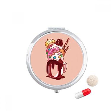 Imagem de Donut Chocolate Copo de Biscoito Sorvete Caixa de Armazenamento de Remédio Dispensador