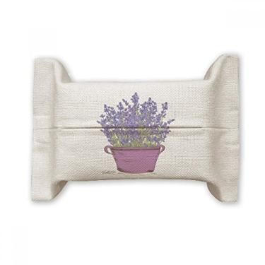 Imagem de Bolsa de linho de algodão para plantas de lavanda roxas