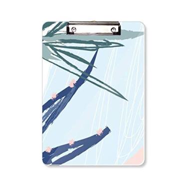 Imagem de Folha abstrata plantas padrão arte prancheta pasta bloco de escrita placa de suporte A4