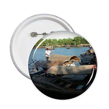 Imagem de Barco Pescador Art Deco Presente Fashion Pinos Emblema Emblema Acessório Decoração 5 peças