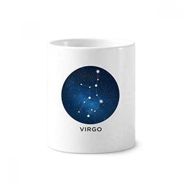 Imagem de Virgo Constellation Zodíaco Sinal Escova de Dentes Caneca, Suporte de Cerâmica