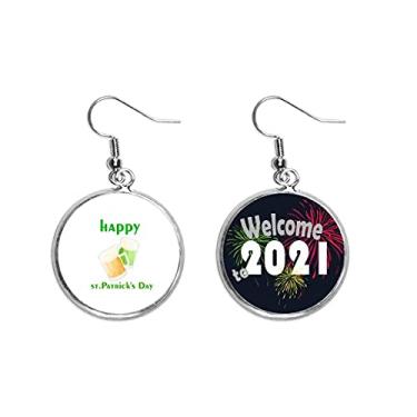 Imagem de Green Beer Toast Celebra a Irlanda Brincos Brincos Joias 2021 Blessing