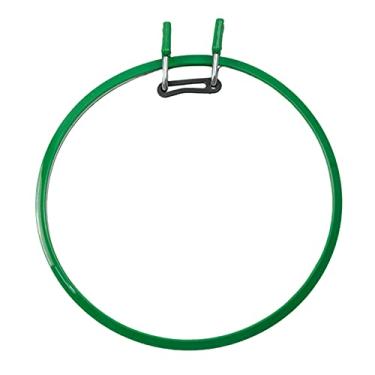 Imagem de Dynwave Aro Plástico Ajustável 8,7 Polegadas Ponto Cruz Moldura de Exibição Primavera Tensão Arte, verde