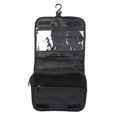 Imagem de Necessaire Executiva Preta Masculina Feminina Frasqueira Bolsa Organizadora Elegante Divisória Gancho Cabide Leve Viagem Pratica Durável e Resistente