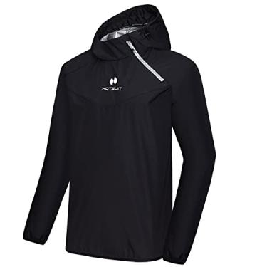 Imagem de HOTSUIT Roupa de sauna masculina para moletom, jaqueta de sauna, calça de ginástica, roupa de treino