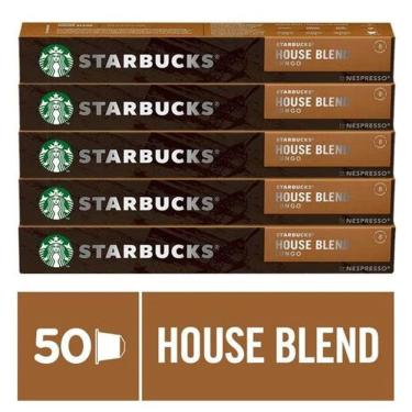 Imagem de Kit Café House Blend Lungo By Nespresso Starbucks = 50 Cáps