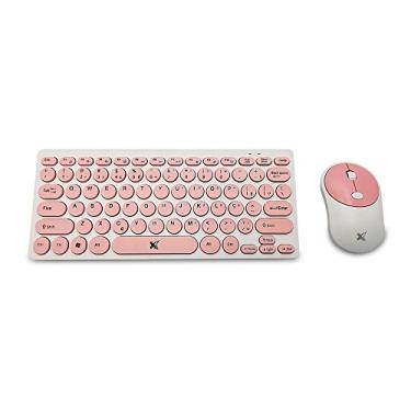 Imagem de Kit mouse e teclado sem fio Maxprint Freestyle V2 Branco/Rosa