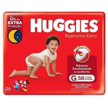 Imagem de Fralda Descartável Huggies Supreme Care G com 58 Unidades