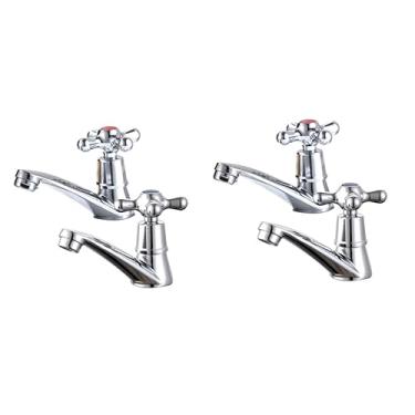 Imagem de OSALADI 4 Pcs torneiras de banheiro torneira de furo único esfregões Torneira da pia acessórios de cozinha esfregona torneira buraco único única torneira fria lidar torneira de água fria